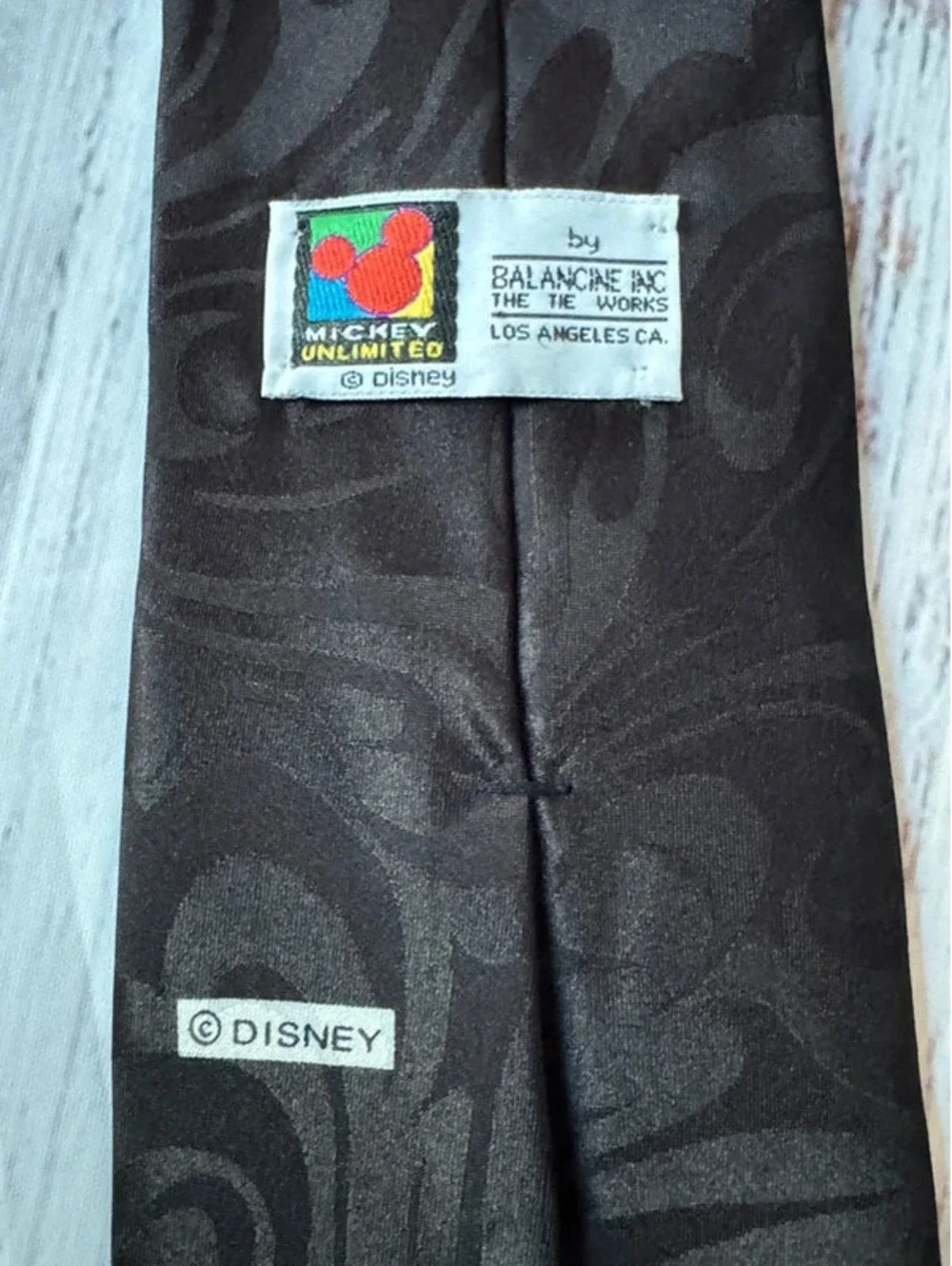 Mickey Unlimited Mens Necktie Tie  Mickey Mouse Black 57